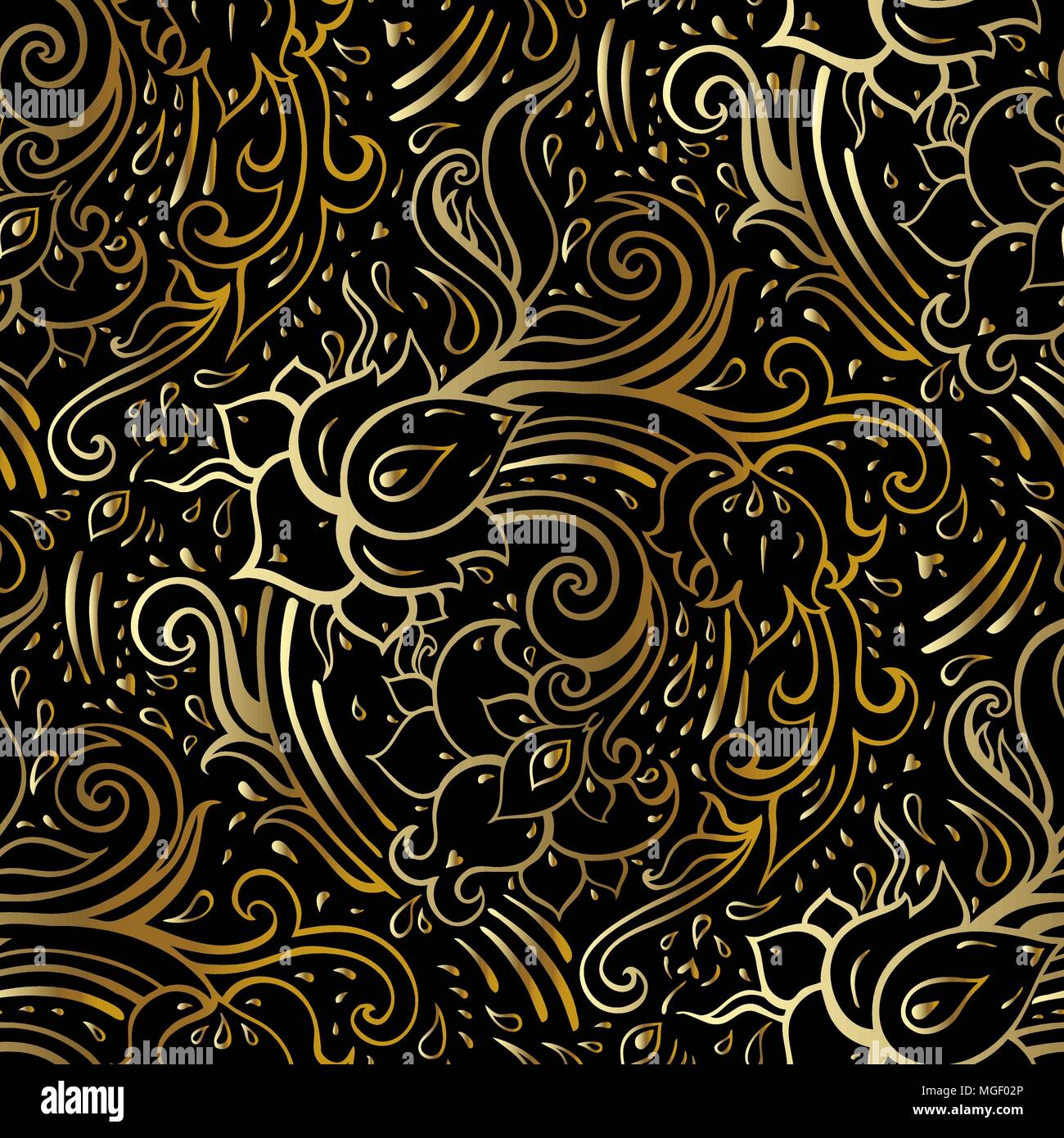 Vintage Seamless pattern with abstract flowers Stock Vector Image & Art ...