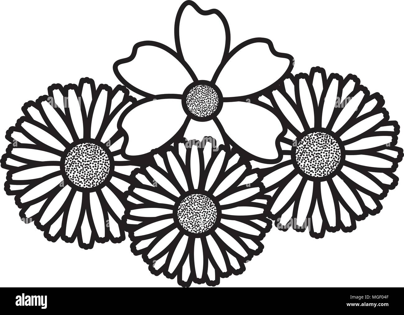 flowers and leafs garden decorative Stock Vector Image & Art - Alamy