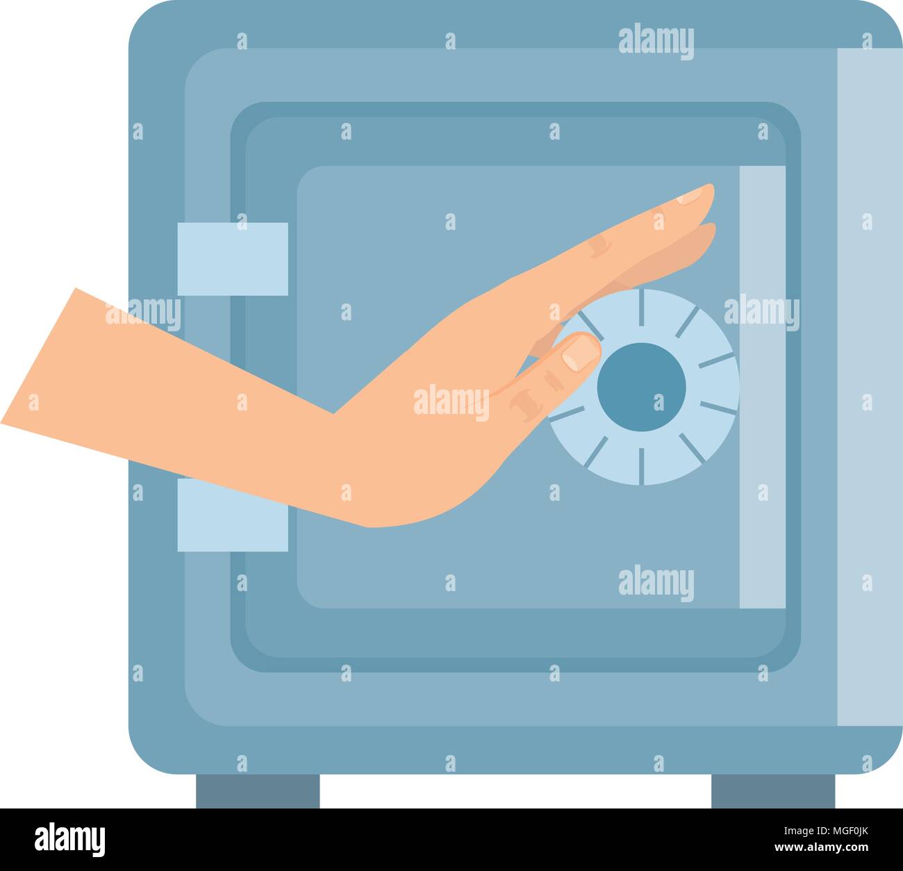 hand with safe box Stock Vector Image & Art - Alamy