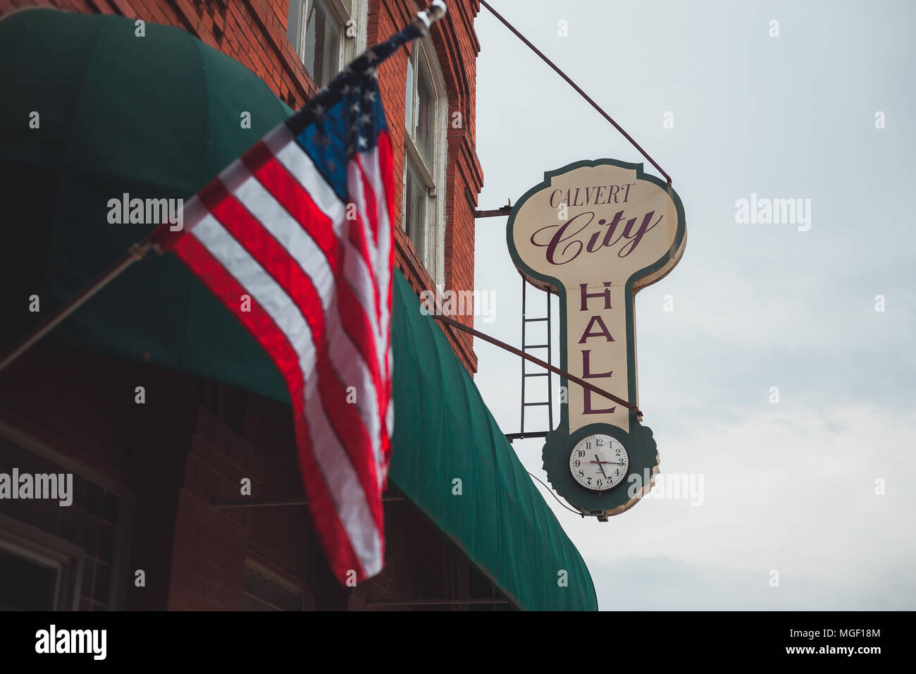 Calvert, Texas City Hall Stock Photo Alamy