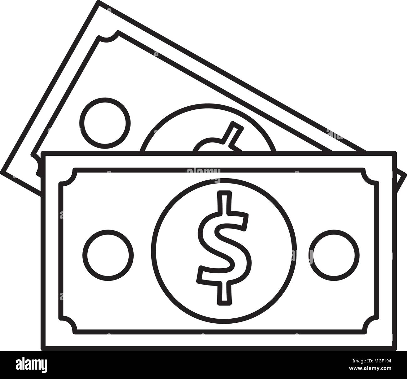 bill dollar money icon Stock Vector Image & Art - Alamy