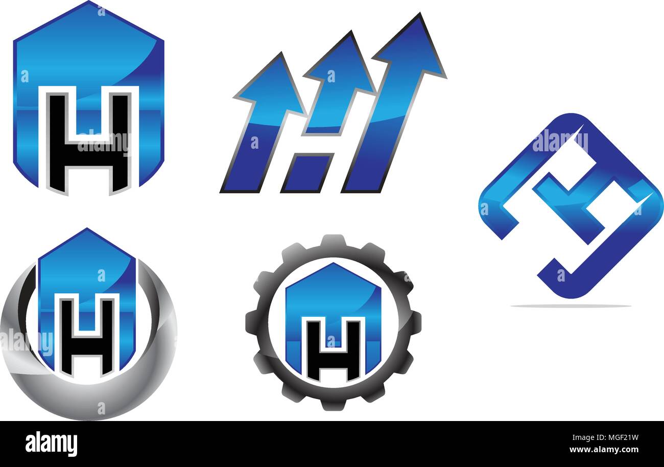 Logotype Modern Template Set Stock Vector