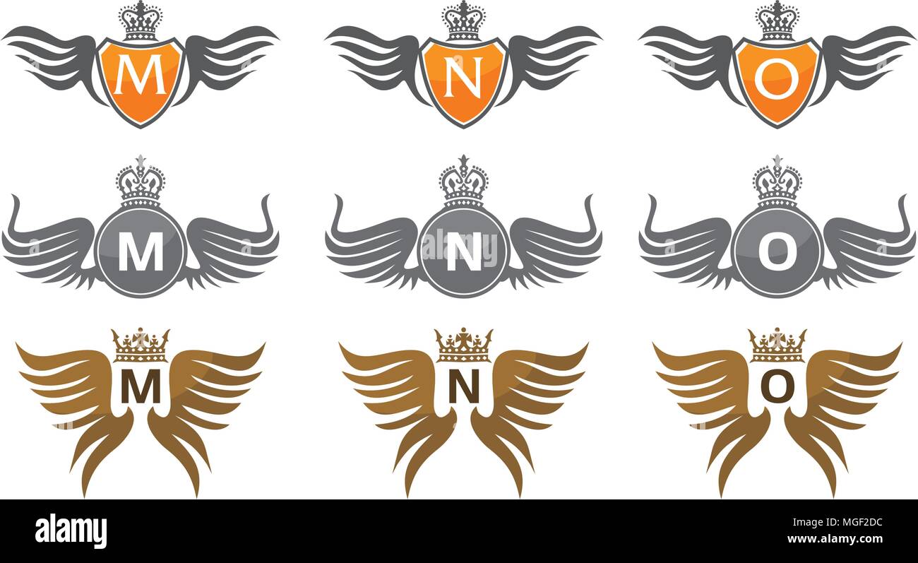 Wing Crown Design Template Set Stock Vector Image & Art - Alamy