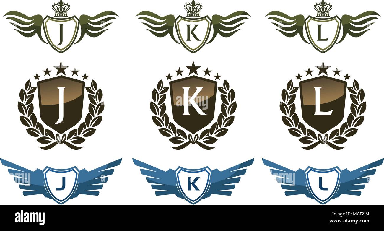 Wing Crown Template Design Set Stock Vector Image & Art - Alamy