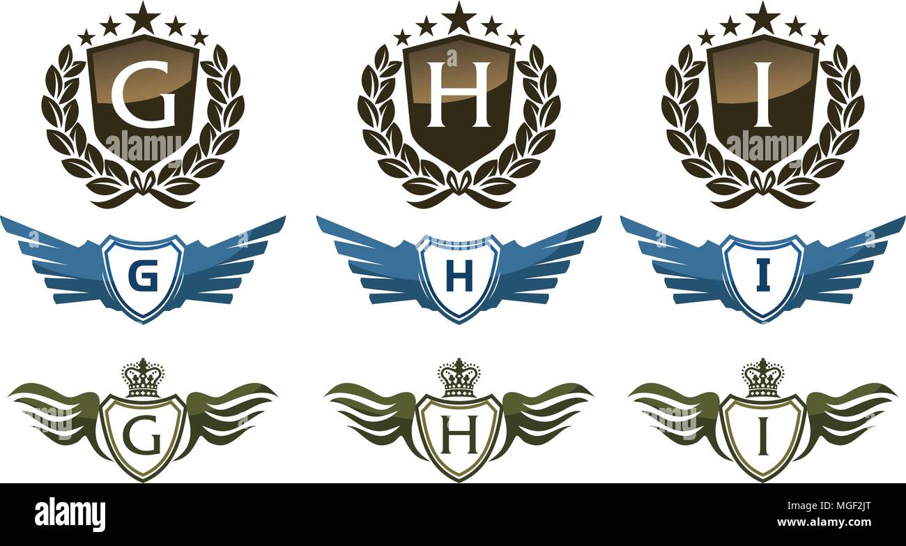 Wing Crown Template Design Set Stock Vector Image & Art - Alamy
