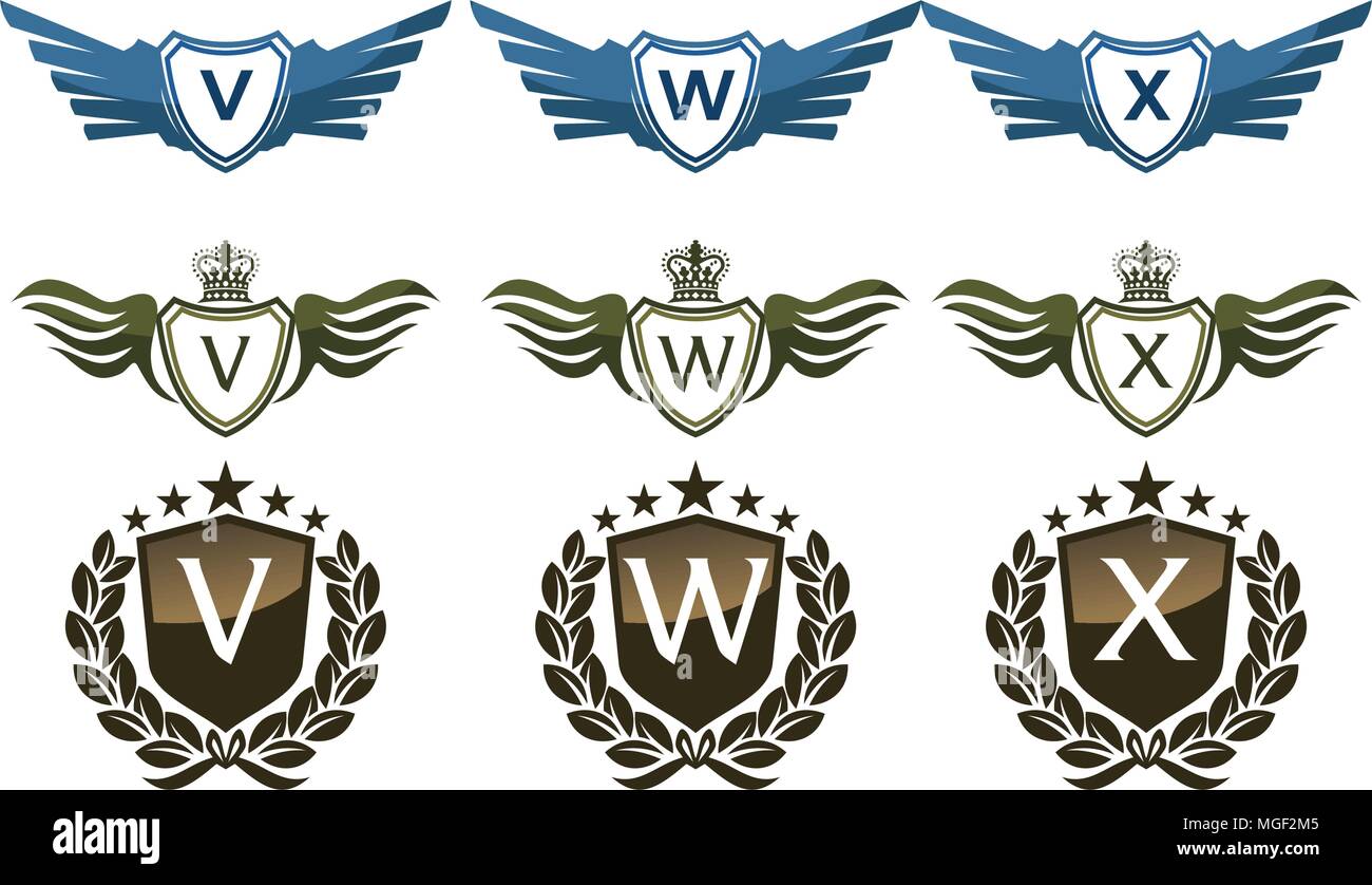 Wing Crown Template Design Set Stock Vector Image & Art - Alamy