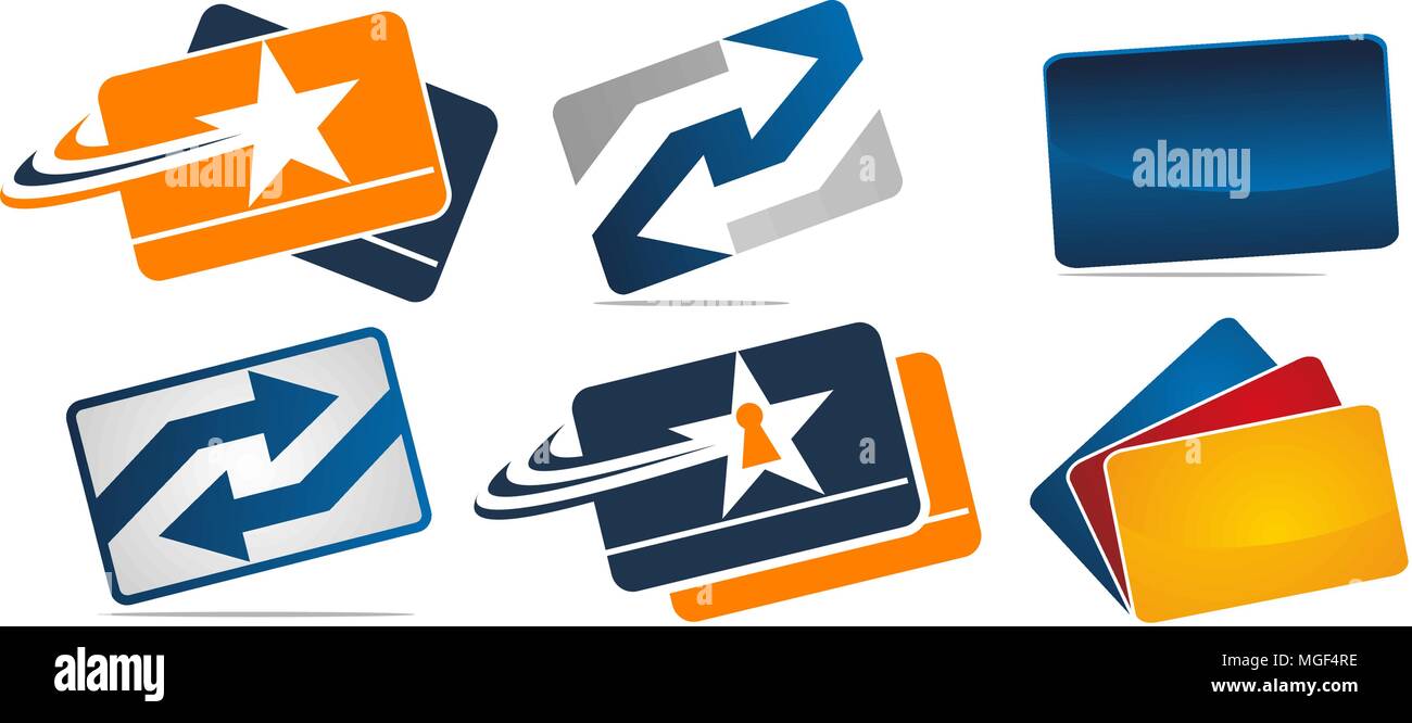 Credit Card Fast Solution Set Stock Vector