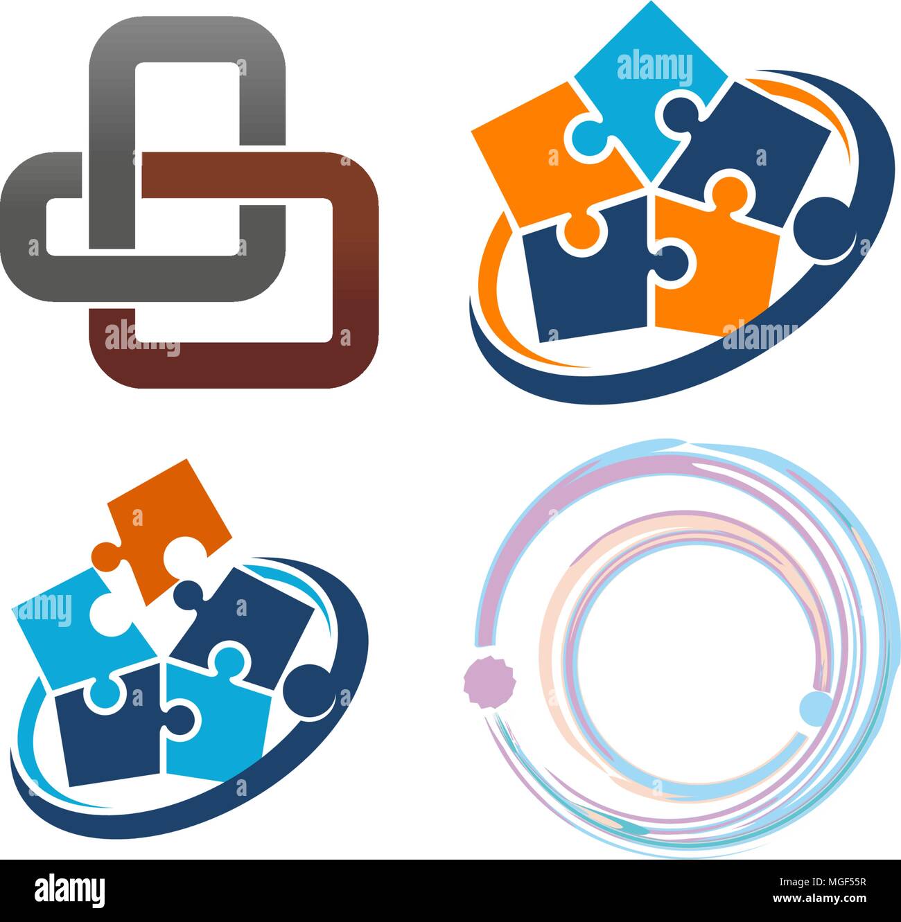 Chain Connections template Set Stock Vector Image Art Alamy