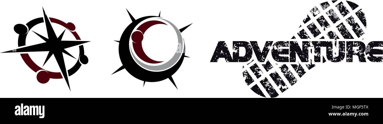 Adventure Guide compass Template Set Stock Vector Image & Art - Alamy