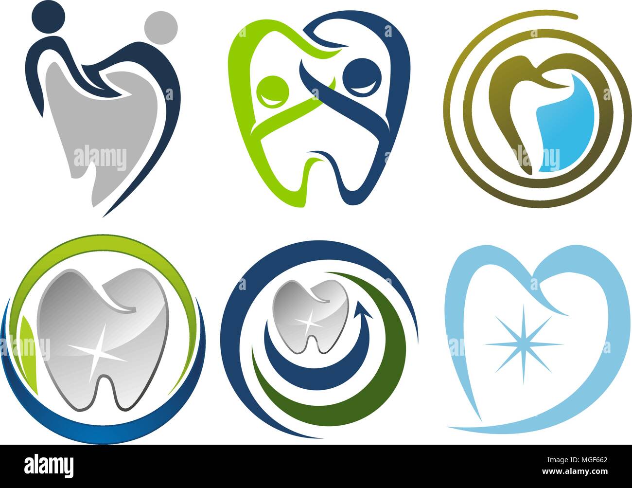 Dental Care Template Set Stock Vector Image &amp; Art - Alamy