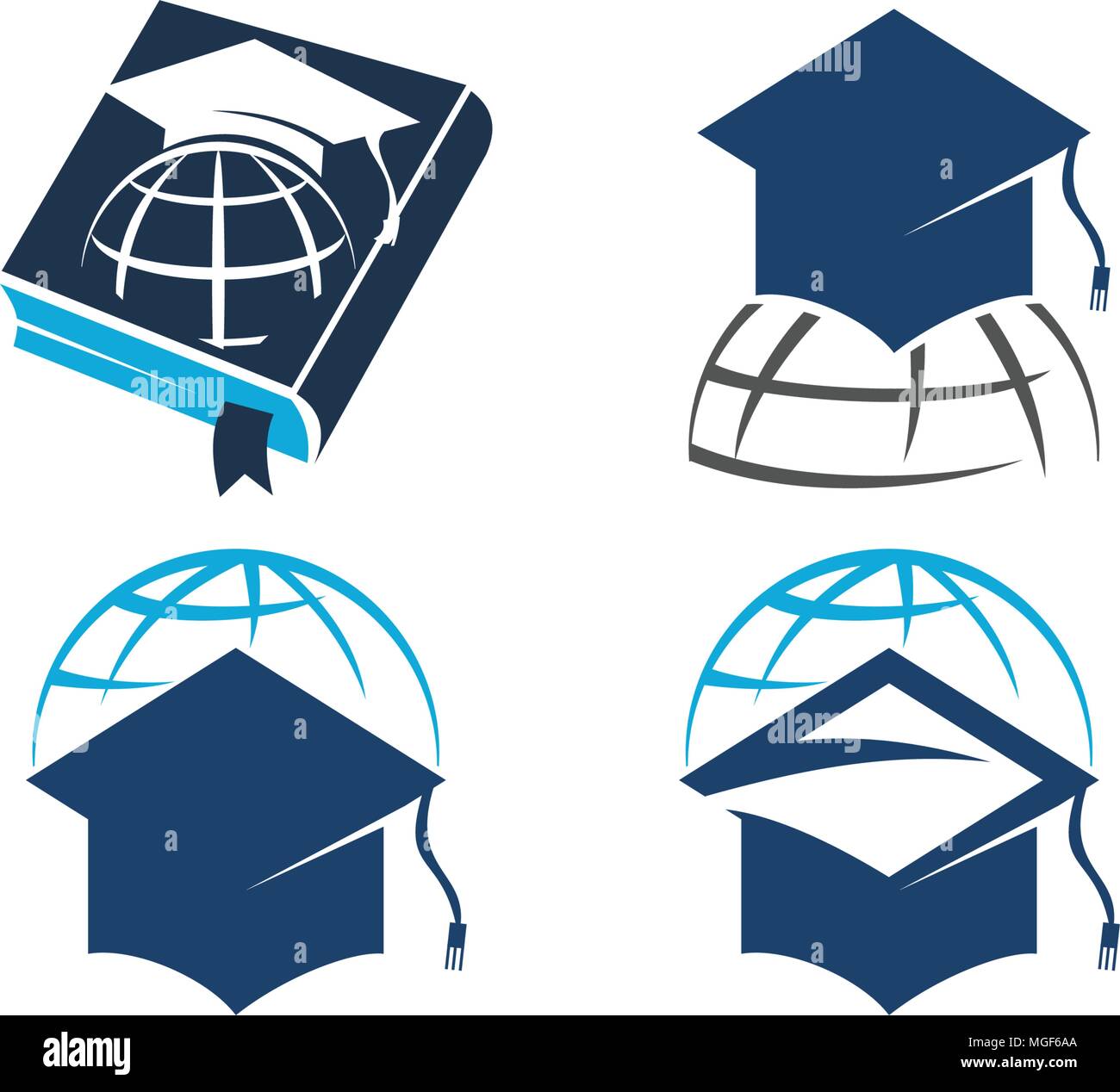 World globe graduation cap diploma Cut Out Stock Images & Pictures - Alamy