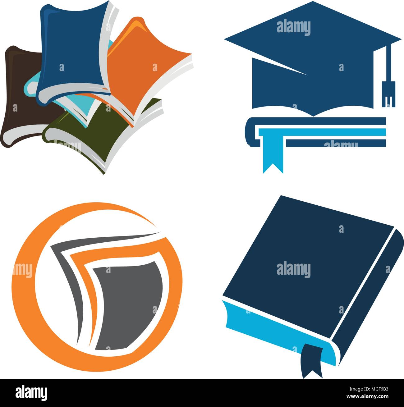 Education Vector Template Set Stock Vector