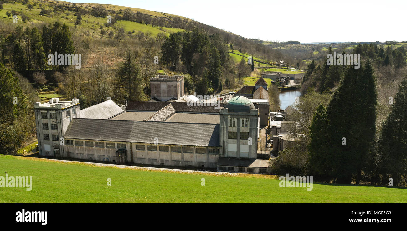 The water treatment works below the dam at Ponsticill reservoir Stock