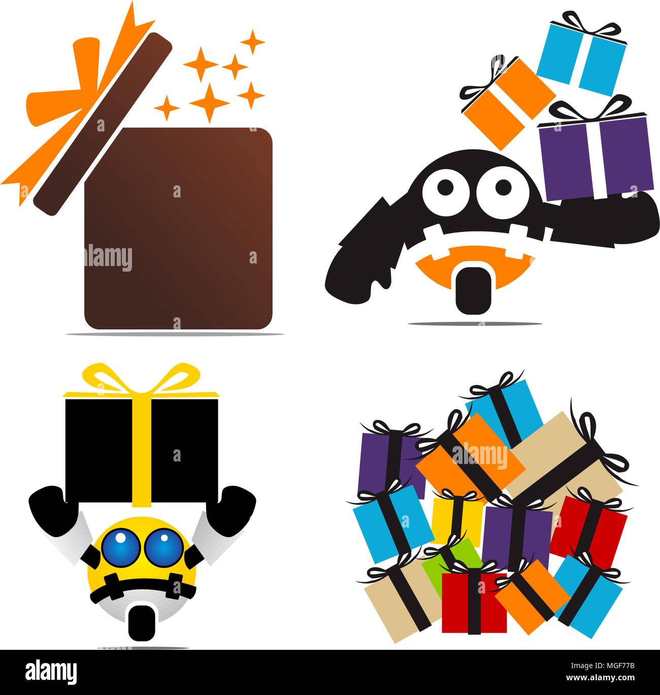 Gifts Vector Template Set Stock Vector Image & Art - Alamy