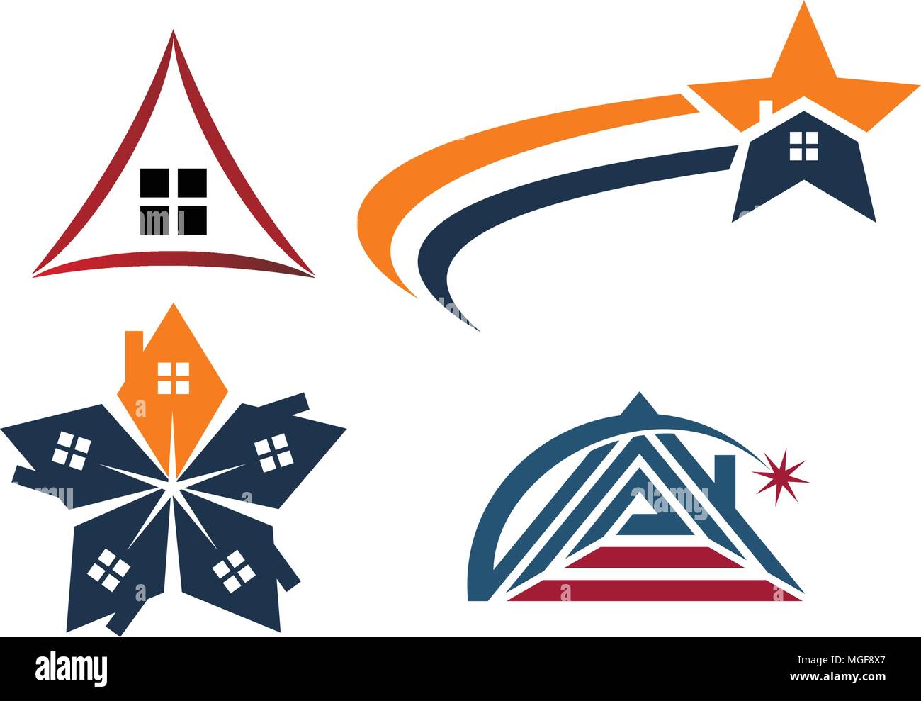 Real Estate Template Set Stock Vector