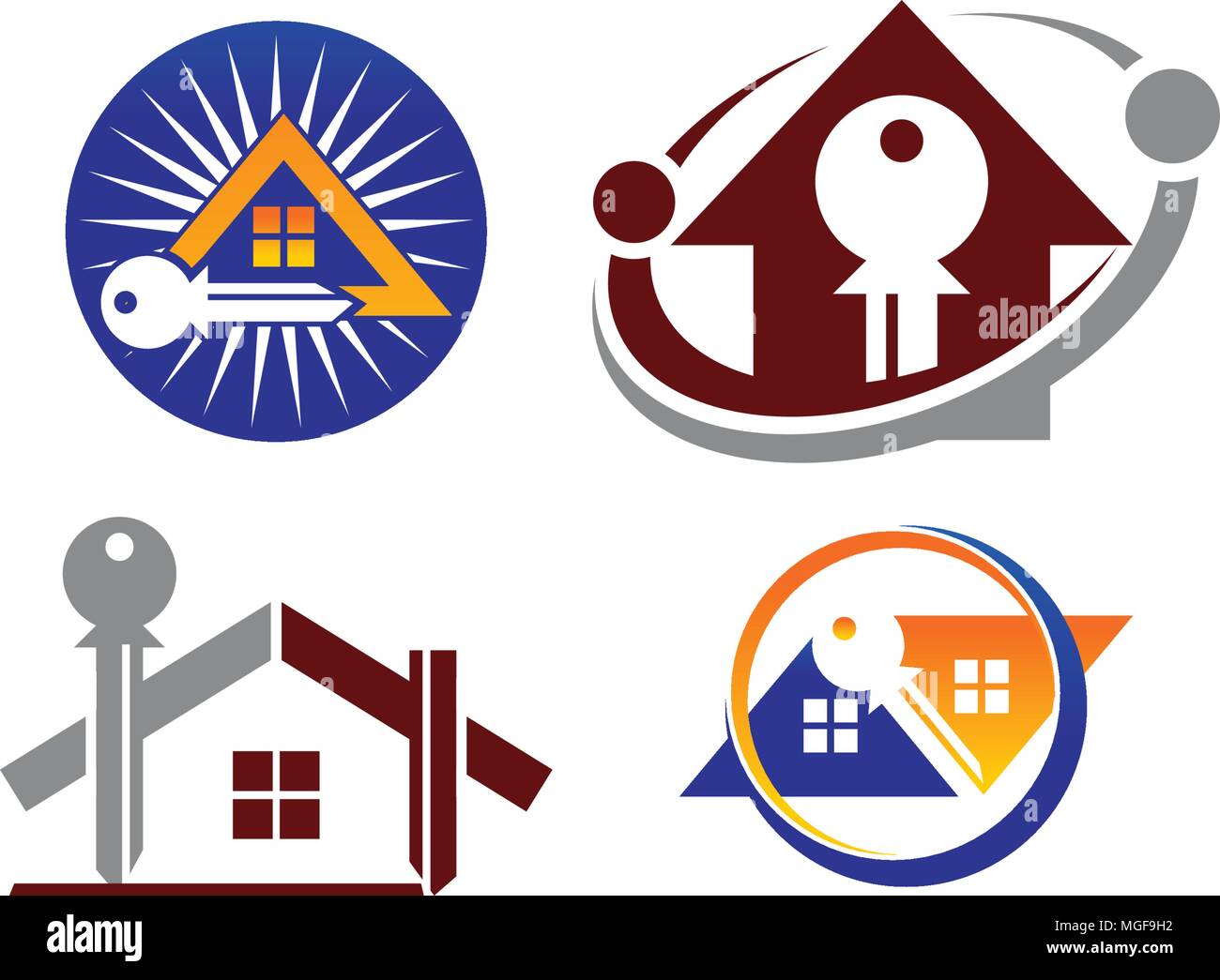 Real Estate Template Set Stock Vector Image &amp; Art - Alamy