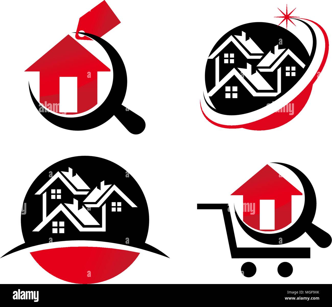 Home Real Estate Set Stock Vector