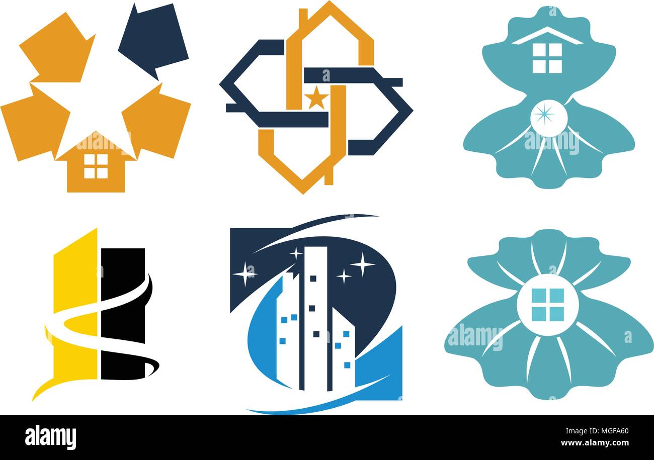 Home Real Estate Set Stock Vector Image & Art - Alamy