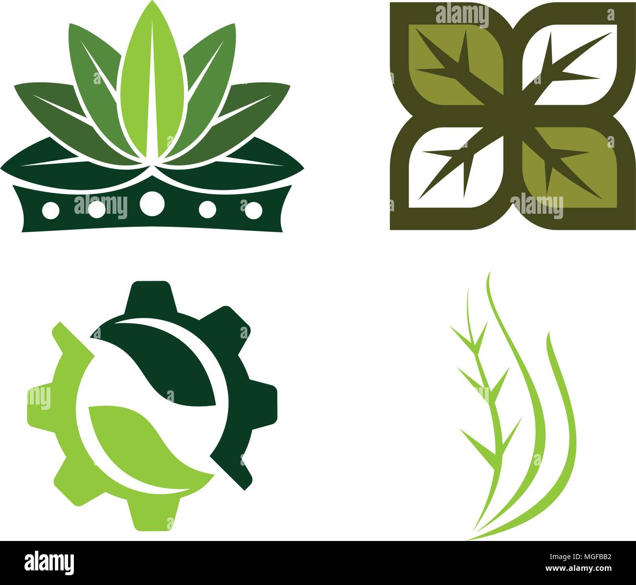 Leaf Template Vector Set Stock Vector