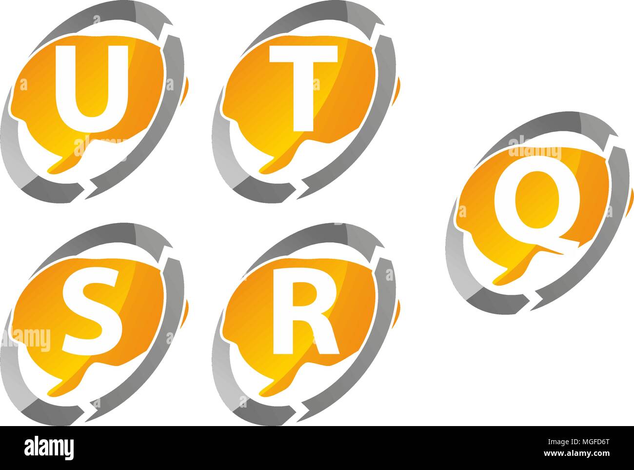 Creative Thinking Template Set Stock Vector