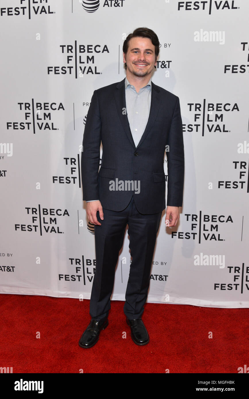 New York, USA, 27 April 2018. Jason Ritter attends 'The Tale' during the 2018 Tribeca Film Festival at SVA Theater on April 27, 2018 in New York City. Credit: Erik Pendzich/Alamy Live News Stock Photo