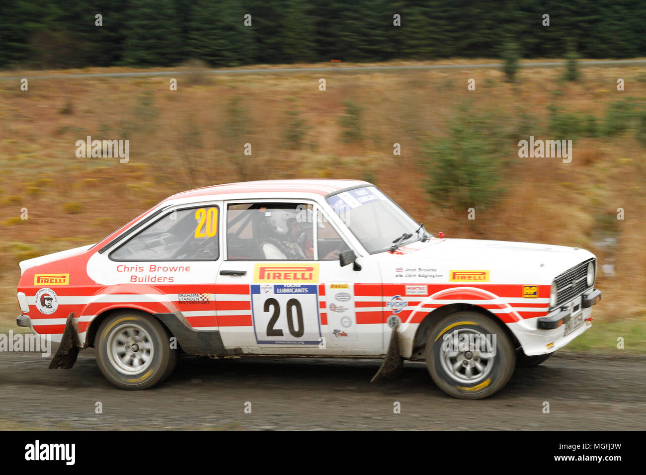 Kielder Forest, Northumberland, UK, 28 April 2018. Rally drivers