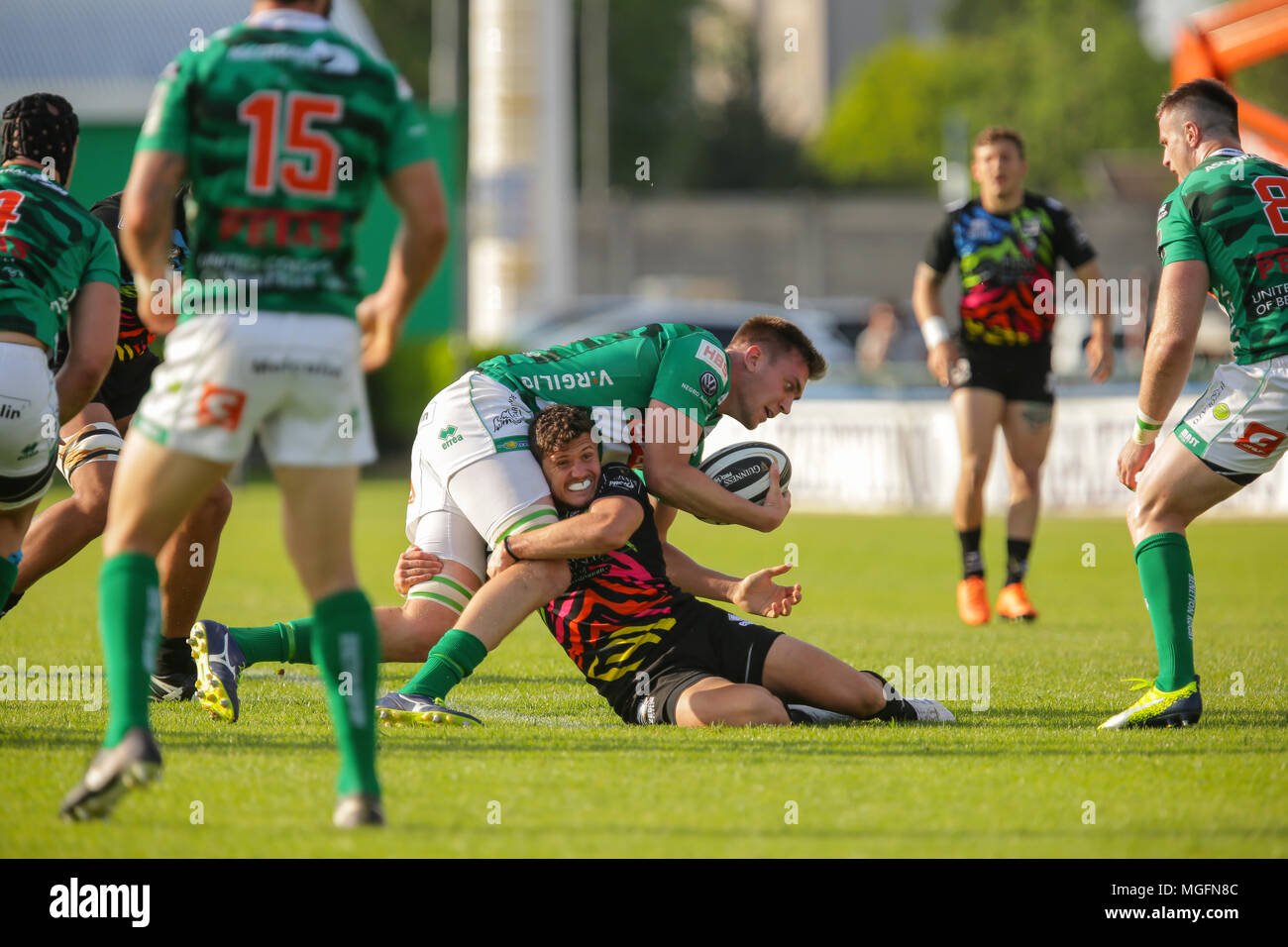 Federico Ruzza Rugby Federico ruzza treviso hi-res stock photography and images - Alamy