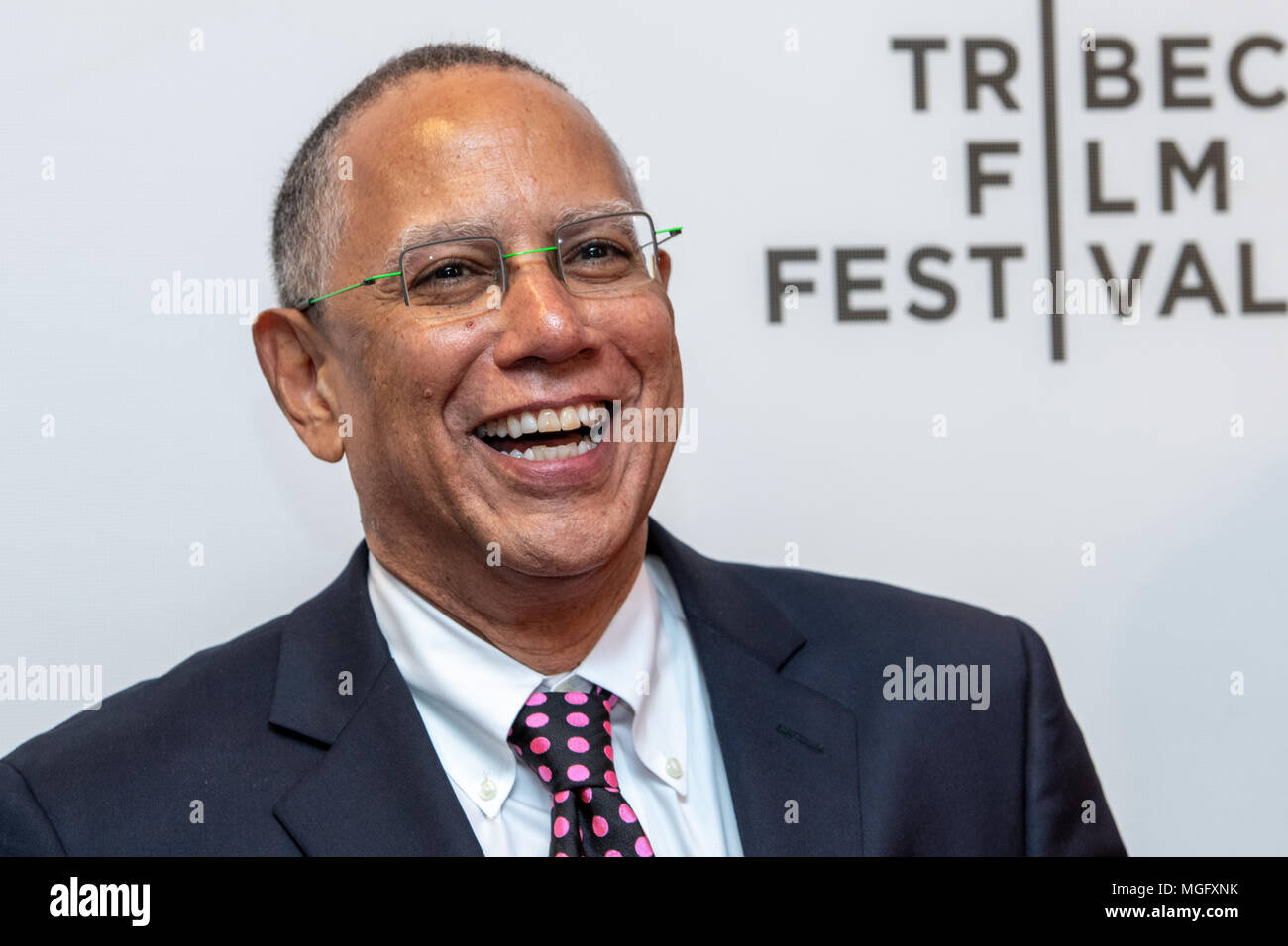 New York, USA, 28 April 2018. The New York Times Executive Editor Dean Baquet  attends the premiere of 'The Fourth Estate' at the 2018 Tribeca Film Festival in New York city.   Photo by Enrique Shore/Alamy Live News Stock Photo