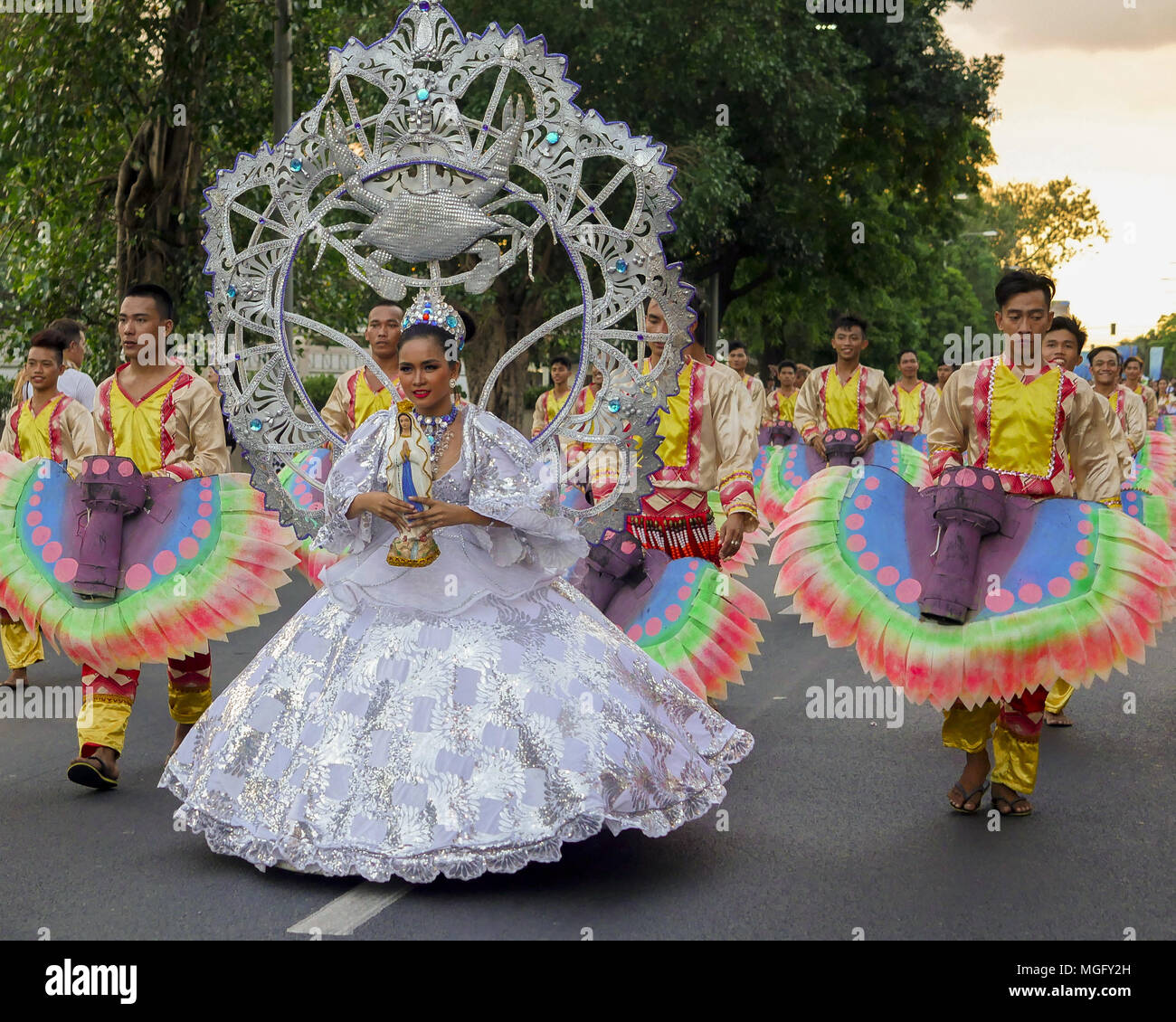 National Capital Region Philippines 28th Apr 2018 Different Cultural Festivals From Different Regions Of The Philippines Gather At This Annual Event To Compete For The Best Festival Dance And Custome Display This