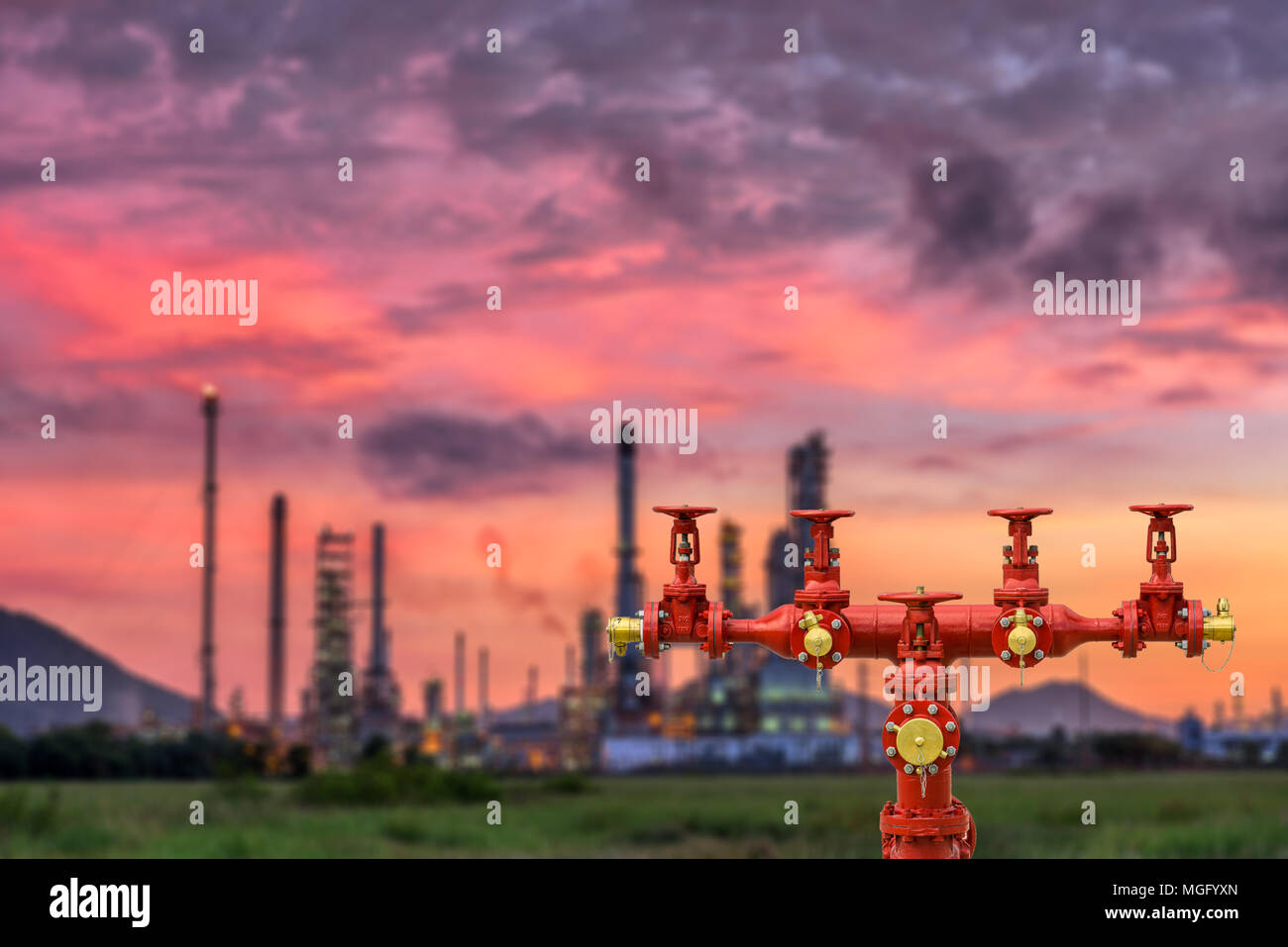 Oil refinery fire hydrant oil hi-res stock photography and images - Alamy