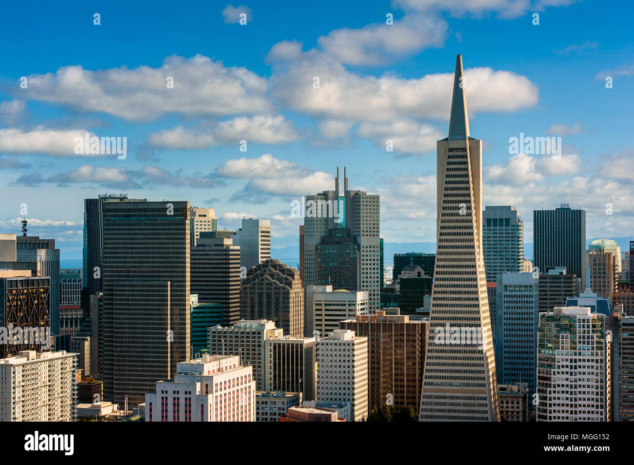 Skyline of San Francisco, California, USA Stock Photo
