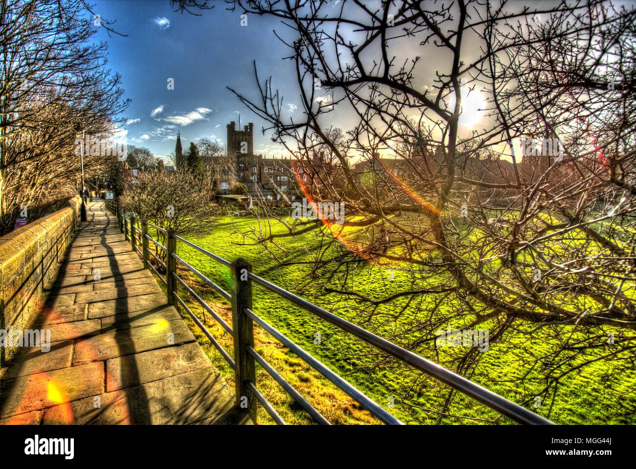 City of Chester, England. Artistic silhouetted