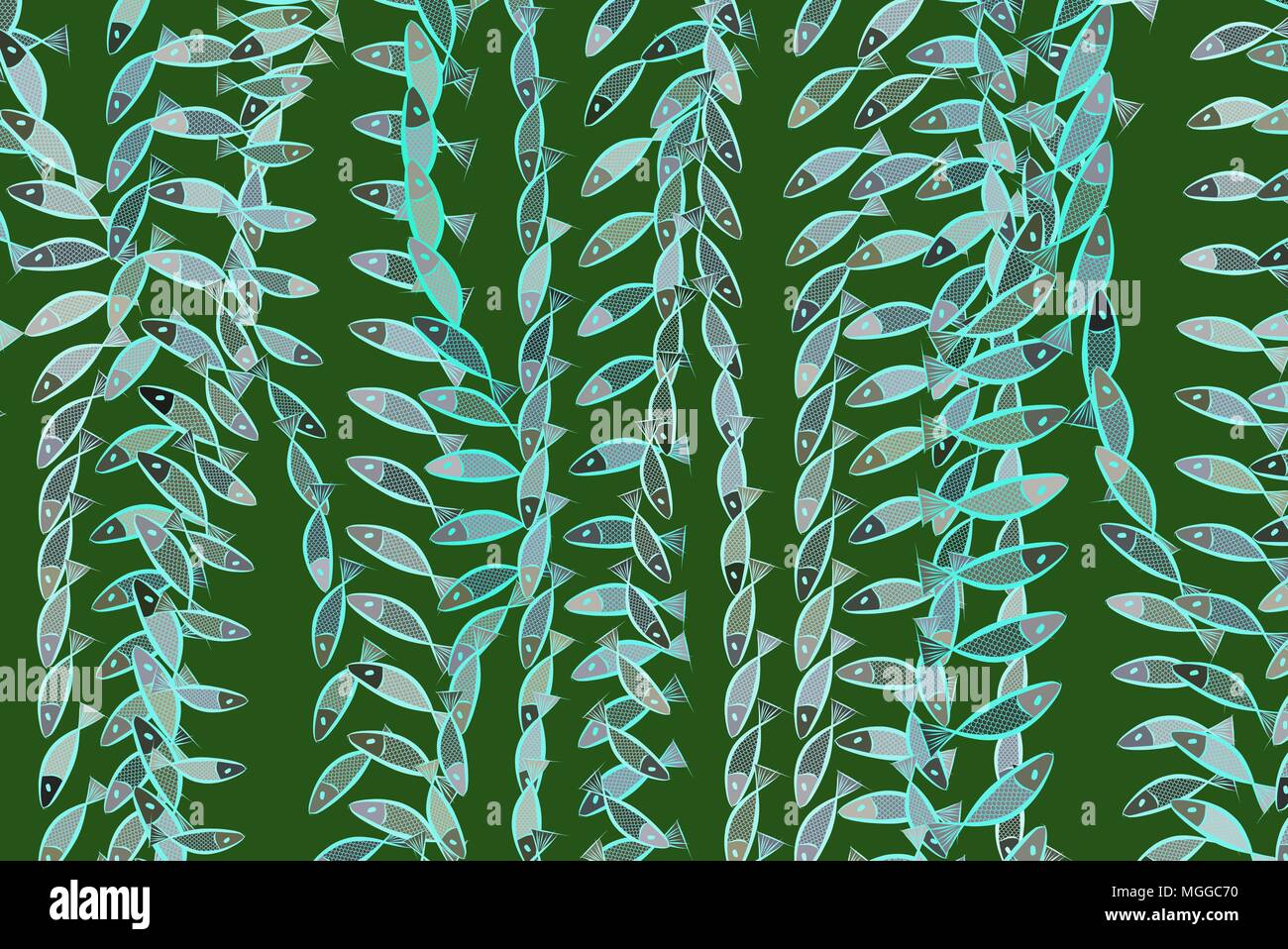 Fish Abstract Line Pattern Abstract illustrations of fish, conceptual pattern. Good for design ...