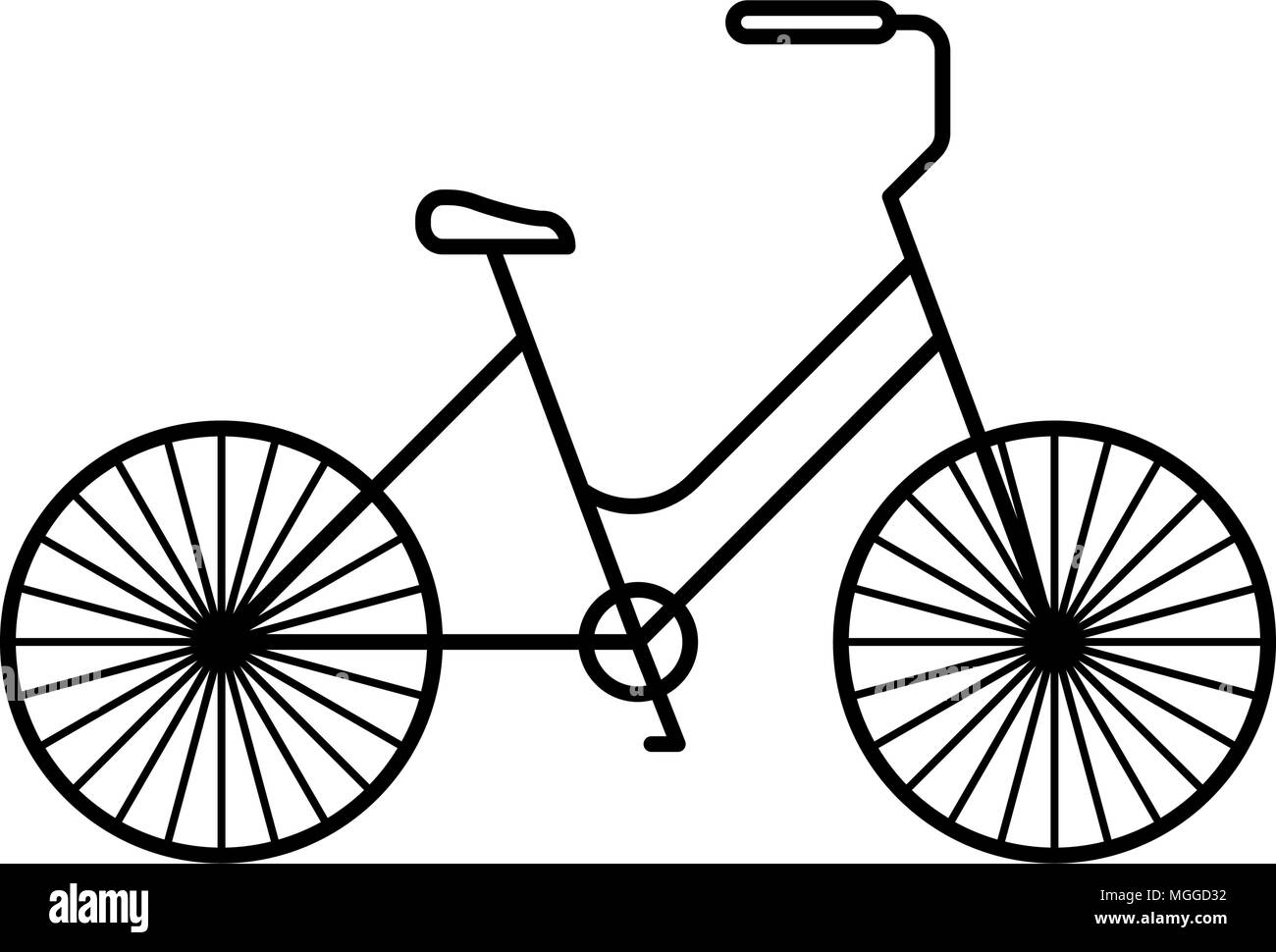 Bicycle outline hires stock photography and images Alamy