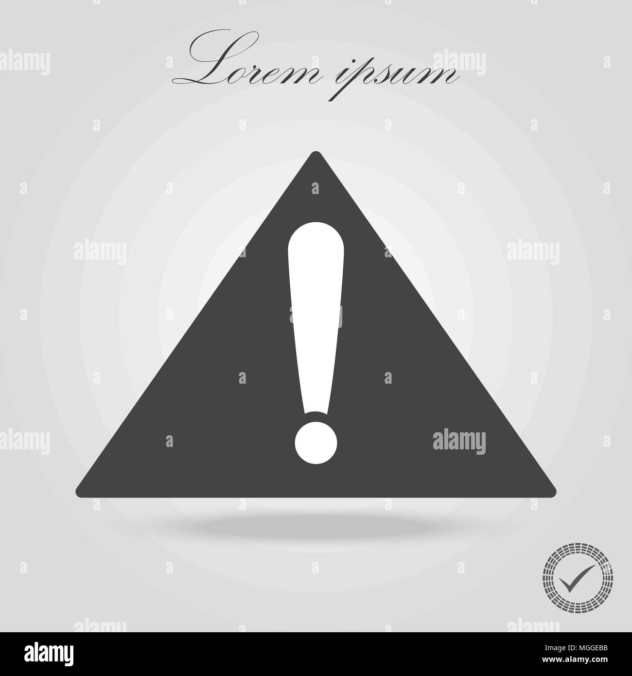 The attention icon. Danger symbol. Flat Vector illustration. Vector ...
