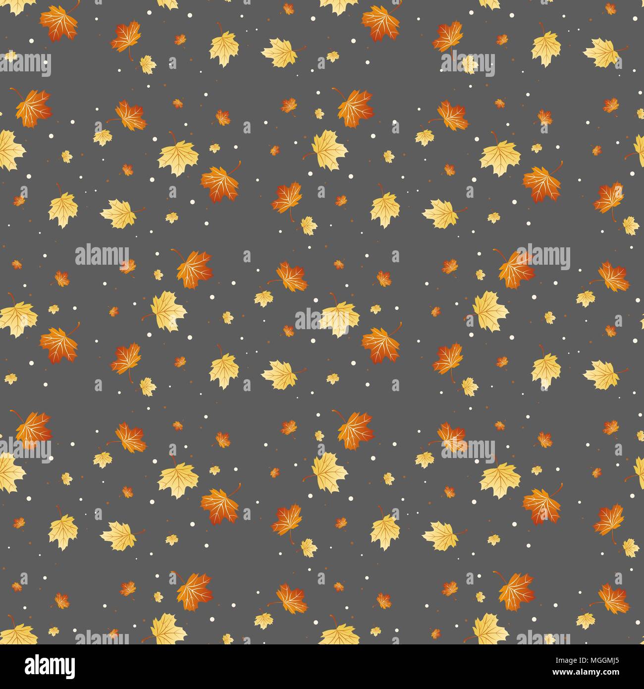 Seamless Bright Fall Autumn Leaves. Vector ilustration eps 10 Stock ...