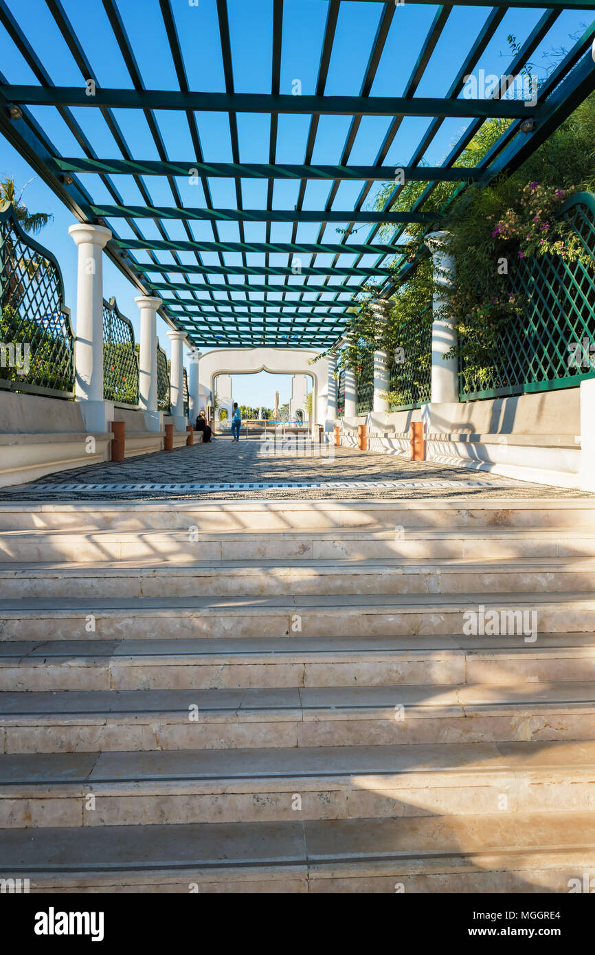 Main stairway in Kalithea (Rhodes, Greece) Stock Photo