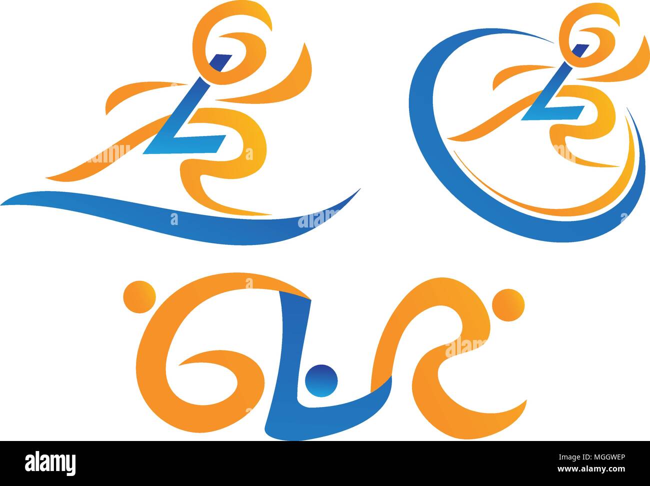 Logotype Modern Template Set Stock Vector