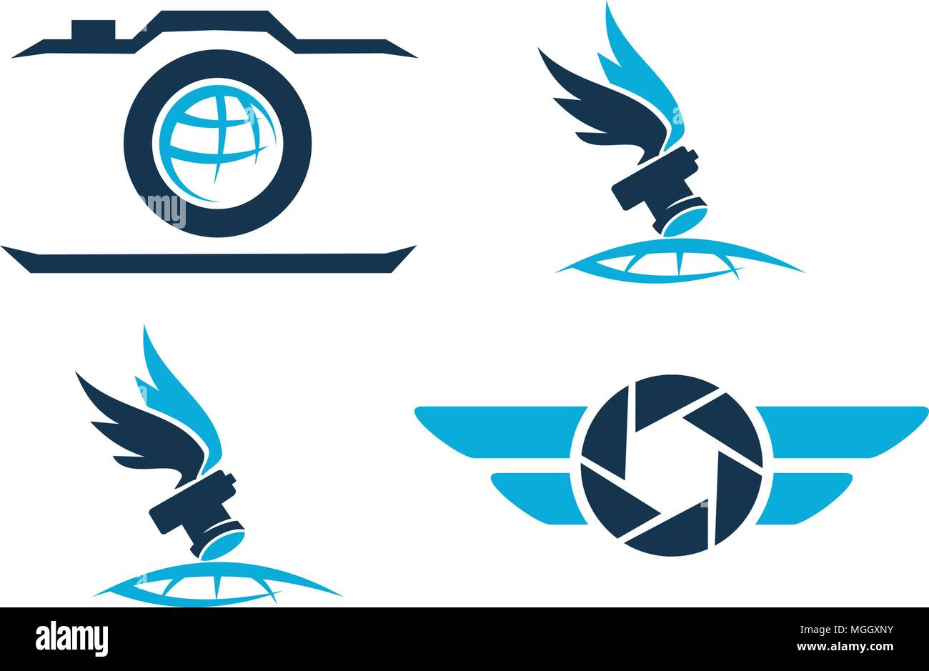 Air  Photography Template Set Stock Vector