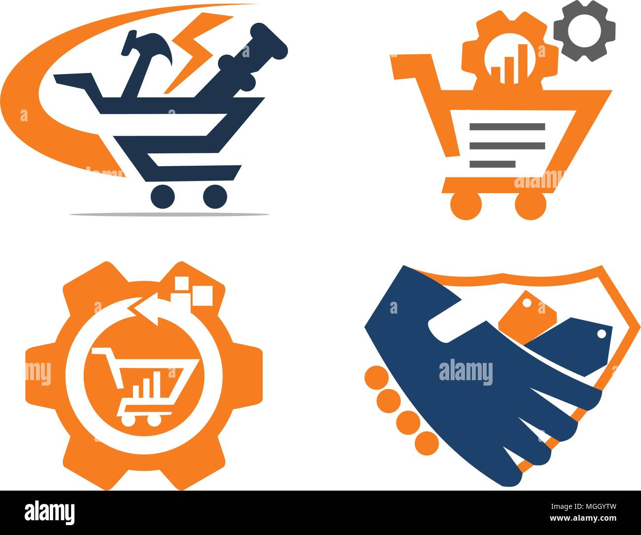 Discount Shopping Vector Set Stock Vector