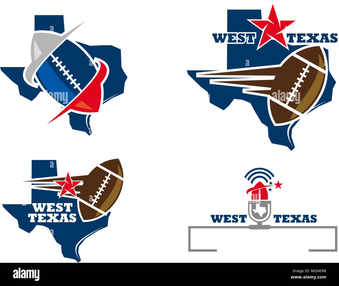 Texas Football Template Stock Vector