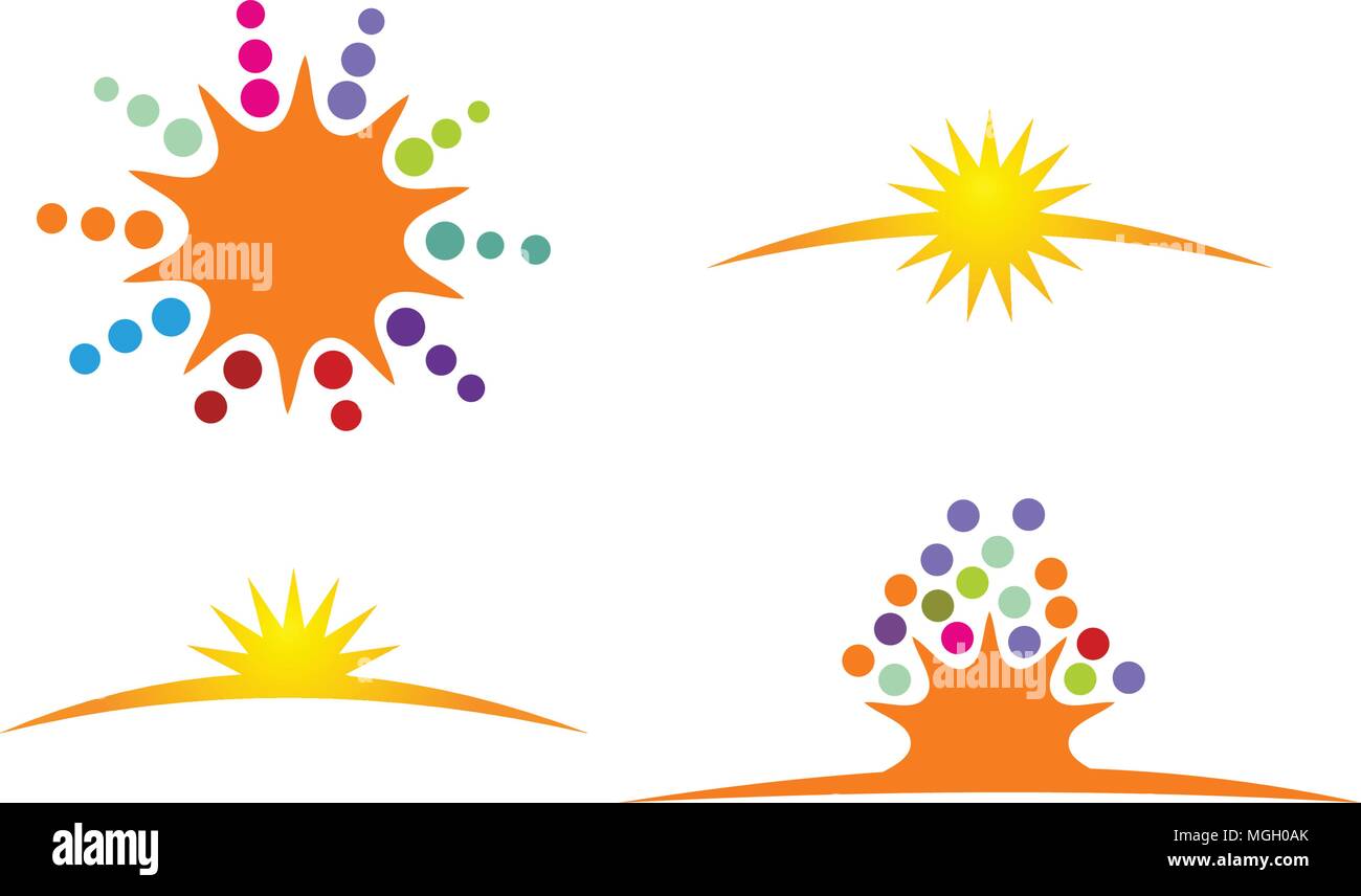 Sun Shine Logo Template Stock Vector Image & Art - Alamy