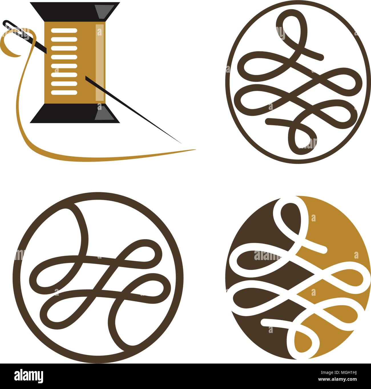 Needle and Yarn Sewing Set Stock Vector Image & Art Alamy