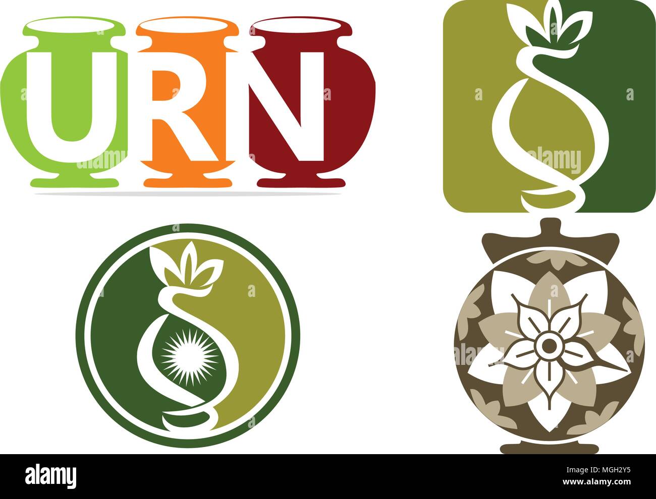 Urn Ewer Store Set Stock Vector