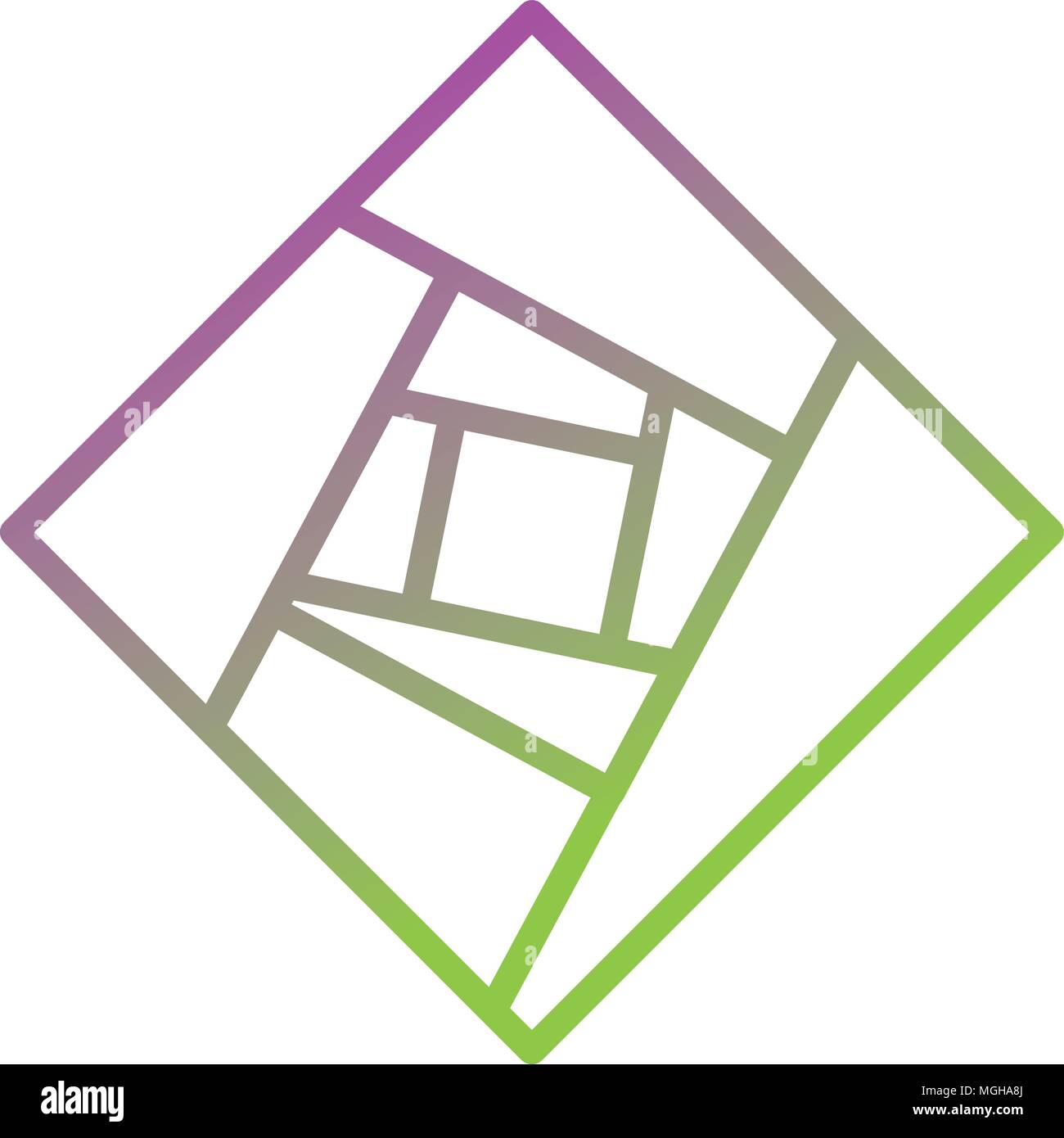 Business Emblem With Rhombus Shape Stock Vector Image Art Alamy