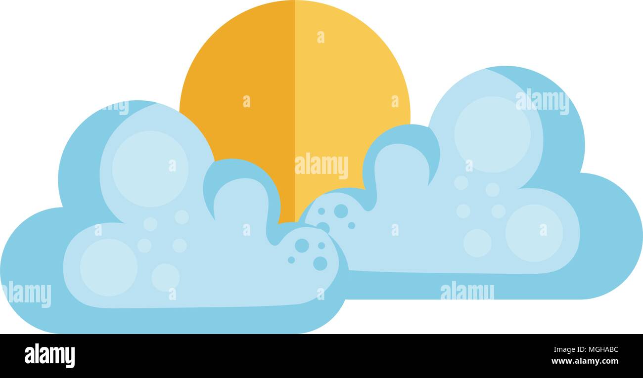 clouds sky with sun Stock Vector Image & Art - Alamy