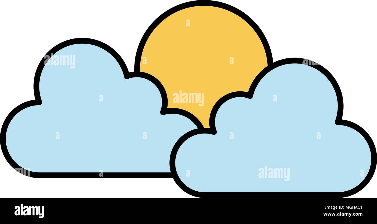 clouds sky with sun Stock Vector Image & Art - Alamy