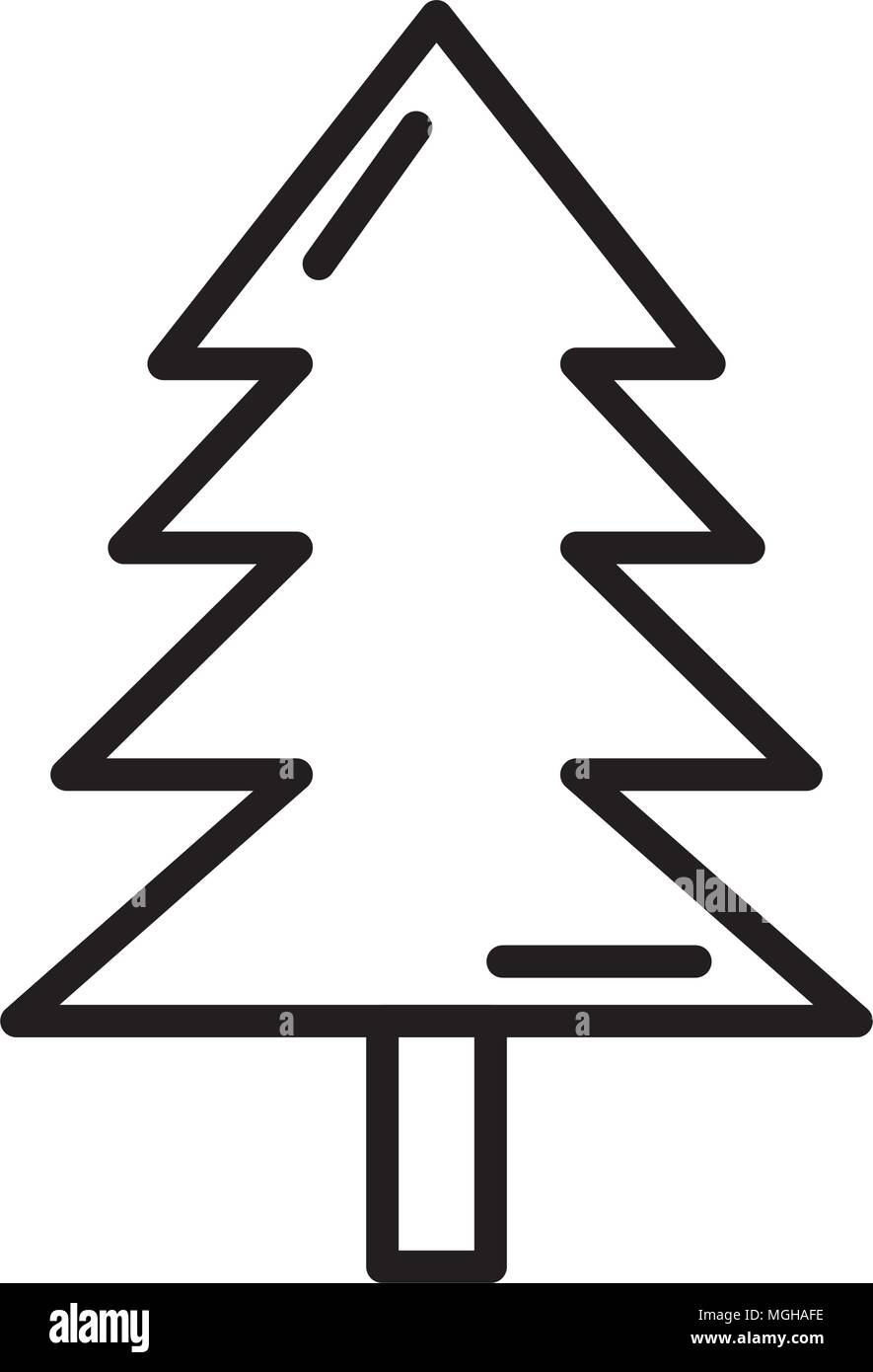 pine tree plant natural icon Stock Vector Image & Art - Alamy