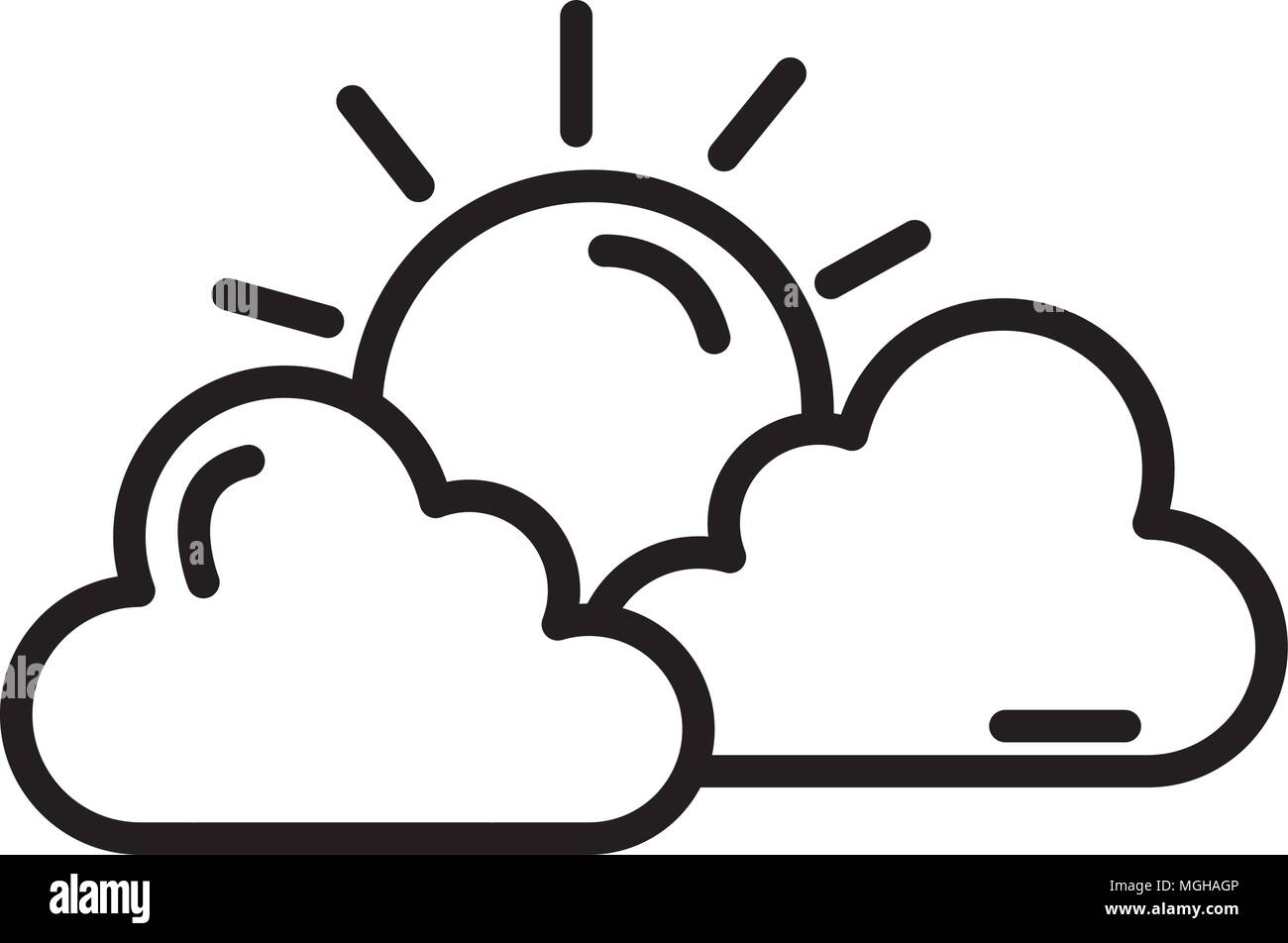 clouds sky with sun Stock Vector Image & Art - Alamy