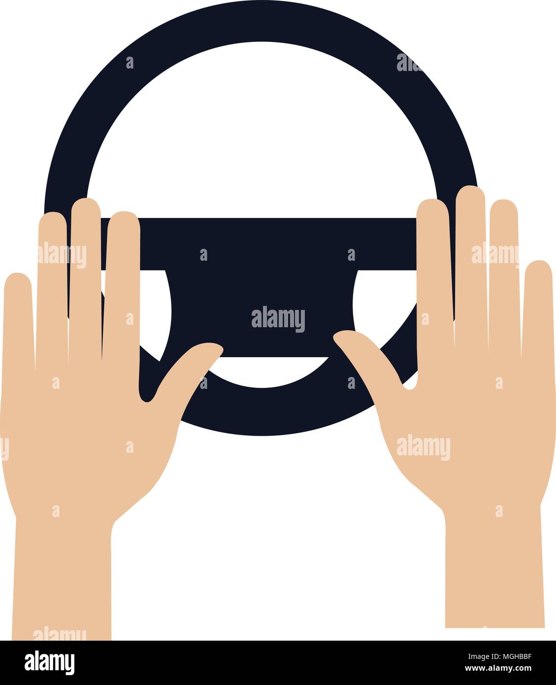 hands with car wheel driver Stock Vector Image & Art - Alamy